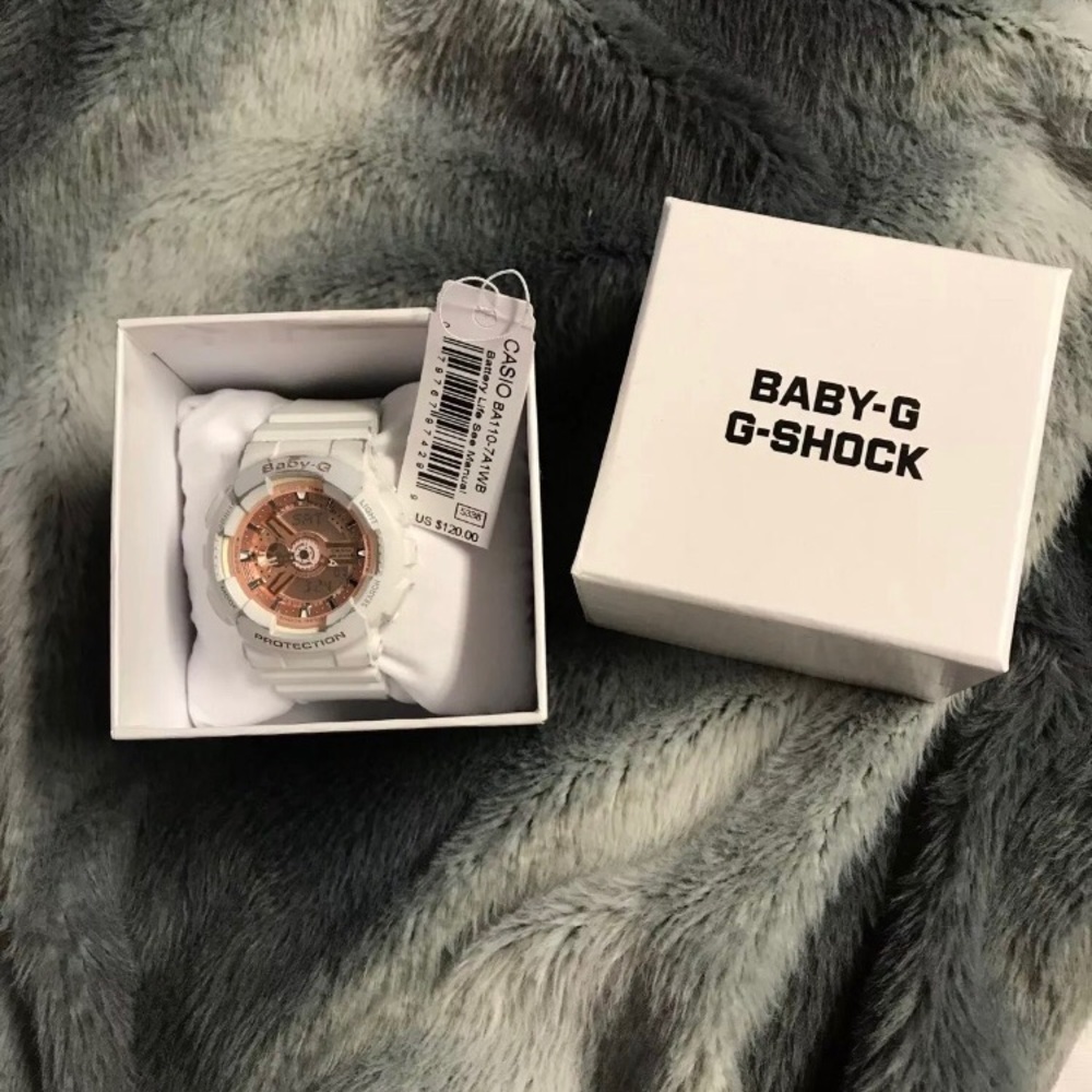 Baby G-shock White & Rose Gold